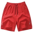 thumbnail image 2 of successthop Men Casual Gym Shorts Knee Length Sweatpant Shorts Drawstring Bottoms Big and Tall Lightweight Clothes Red 3XL, 2 of 5