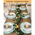 thumbnail image 4 of 13 Inch Round Placemats Set of 4, Teal Red Turtle Coastal Non Slip Heat Insulation PP Table Mats, Summer Beach Nautical Coral Starfish Washable Place Mats for Kitchen Dining Party Table Decor, 4 of 7
