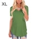 thumbnail image 2 of Sonducket Camiseta de mujer con cuello en V Blusa casual Camiseta de color sólido V Top de manga corta Prendas para la parte del cuerpo Verde XL Sonducket AP003157-44, 2 of 6