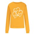 thumbnail image 4 of Fartey 2025 Chandail en Molleton pour Femmes Saint-Valentin Décontracté Manches Longues Col Rond Chandail Mignon Graphique Mode Vacances Chandails en Molleton Jaune, 4 of 4