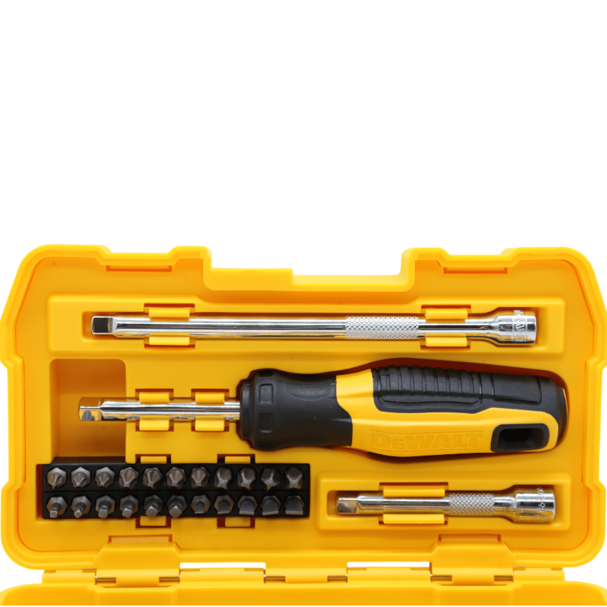 DEWALT DWMT45422 1/4" Drive 50-Piece Mechanics Tool Set - SAE & Metric, Cr-V Steel, Compact Case - Socket, Bit & Accessory Kit for Auto, Bike & Home Repair