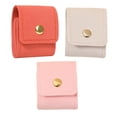 thumbnail image 4 of 3 mini bolsas organizadoras de para joyas con estuche con hebilla, bolsa enrollable para pendientes, anillos, cadenas y pulseras. Beige rosa naranja, 4 of 10