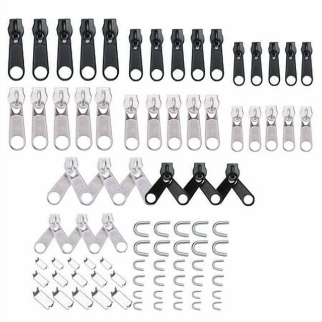 babydream1 84pcs/Bag Zipper Repair Kit Zip Slider Rescue Universal Zippers Head Clothes Bag Tent Sewing Tool