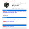 thumbnail image 2 of Control Arm Bushing - Compatible with 2002 - 2006 Honda CR-V - Moog, 2 of 2