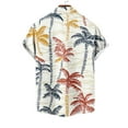 thumbnail image 5 of Yyeselk Men's Hawaiian Shirts Tropical Print Short Sleeve Summer Shirt Buttons Down Casual Relaxed Fit Lapel Collar Comfort Vacation Beach Shirts Blue05 XXXXL, 5 of 5