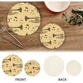 thumbnail image 4 of SKYSONIC Vintage Golden Flute Pot Holders Trivets, 2 Pcs Heat Resistant Trivets,Musical Instruments Cotton Thread Weave Mats for Hot Pads Pans Pot Bowl Teapot for Kitchen Decor, 4 of 7