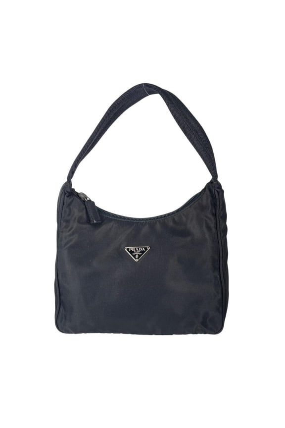 Pre-Owned PRADA Prada Triangle Logo MV519 Handbag Nylon Black Women's