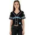 thumbnail image 4 of Lotusprinthandmade Personalized Guatemala Flag Crop Top Baseball Jersey for Women XS-XL Multicolor, 4 of 7