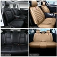 thumbnail image 6 of Tuqiang Car Seat Covers Full Set Leather for Mercedes-Benz for C32AMG 2008-Present Airbag-Safe Auto Seat Covers - Full 5-Seat Waterproof Set Beige, 6 of 6