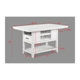 thumbnail image 5 of Vintage 6 Counter Height Dining , White Rectangular Table With Wine Area, Upholstered Chairs, Shelf And Drawer Wooden Table, Rack, Storage, 5 of 6