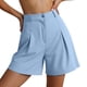 thumbnail image 1 of Pantalones cortos anchos para mujer - Largo hasta la rodilla, cintura elástica - Elegante y casual - Bolsillos, corte entallado - S-XXL, 1 of 4
