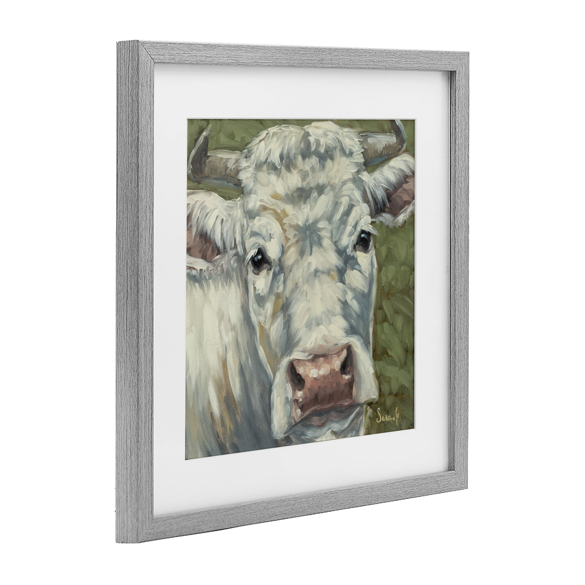 Stupell Industries Pearl Of The Pasture Gray Framed Print Under Glass, design by Sara G. Designs