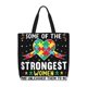 thumbnail image 1 of Easygdp I Love With Autism Bolsa Tote para Mujer, Bolso de Hombro para Trabajo, Playa, Viajes, Compras y Supermercado, 1 of 7