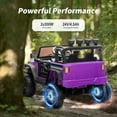 thumbnail image 5 of Outfunny 24V Kids Ride on Toy, Ride on Truck Electric Car for Kids with Remote Control, Bluetooth, Purple, 5 of 9