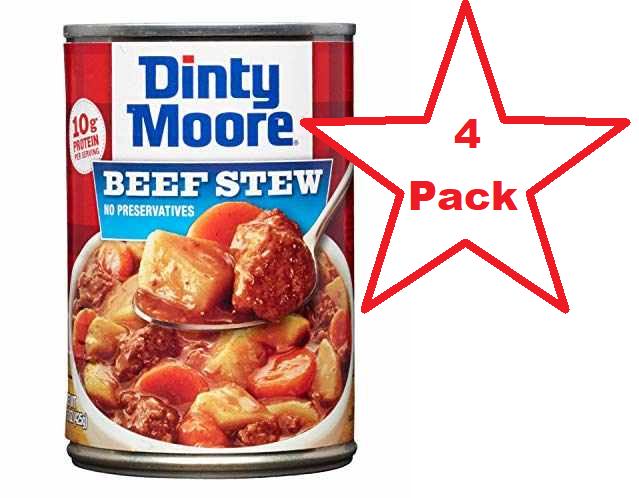 Dinty Moore Beef Stew, Fresh Cut Carrots and Potatoes in a Rich Gravy with Large Chunks of Real Beef 15oz, 4 Pack