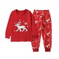 thumbnail image 1 of Conjunto de 2 piezas de camiseta y pantalones de alce de nieve de manga larga para niños y niñas, ropa de Año Nuevo para bebés y niños, 1 of 5