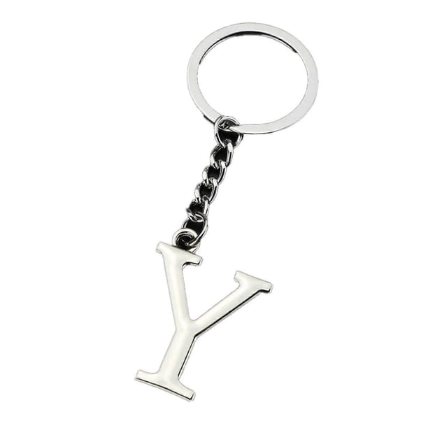 Llavero metálico galvanizado Az con 26 letras, resistente a la decoloración, ideal como regalo promocional.
