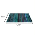 thumbnail image 5 of Aakriti Handmade Rag Rug, Chindi Rug, Multicolored, Indian Rug, Recycled Rug, Boho Style, Decorative Rug ( 5x3 ft) (Turquoise), 5 of 5