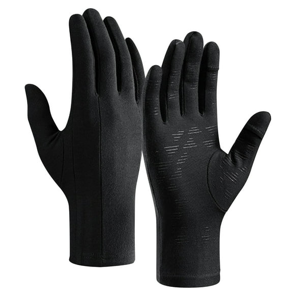 AINIYS Suede-Like Slim-Fit Gloves Elegant Warm Gloves for Winter Formal Events Cold Weather Protection & Fashionable Accessory Black S