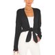 thumbnail image 1 of Women\'s Tie Open Front Shrugs Long Sleeve Boleros Knotted Lightweight Ribbed Knit Cardigan Sweaters Short Shawl Tops apricot XXL, 1 of 2