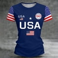 thumbnail image 2 of MEICHEN Women's Summer Cotton Retro 4th of July Tops Short Sleeve 250th Anniversary Usa Graphic Tees Patriotic Blouses Round Neck T Shirts, 2 of 4