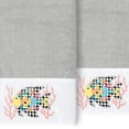 thumbnail image 3 of Linum Home Textiles 2-Pieces Tropical Fish Turkish Cotton Bath Towels, 27" x 54", Gray, 3 of 4