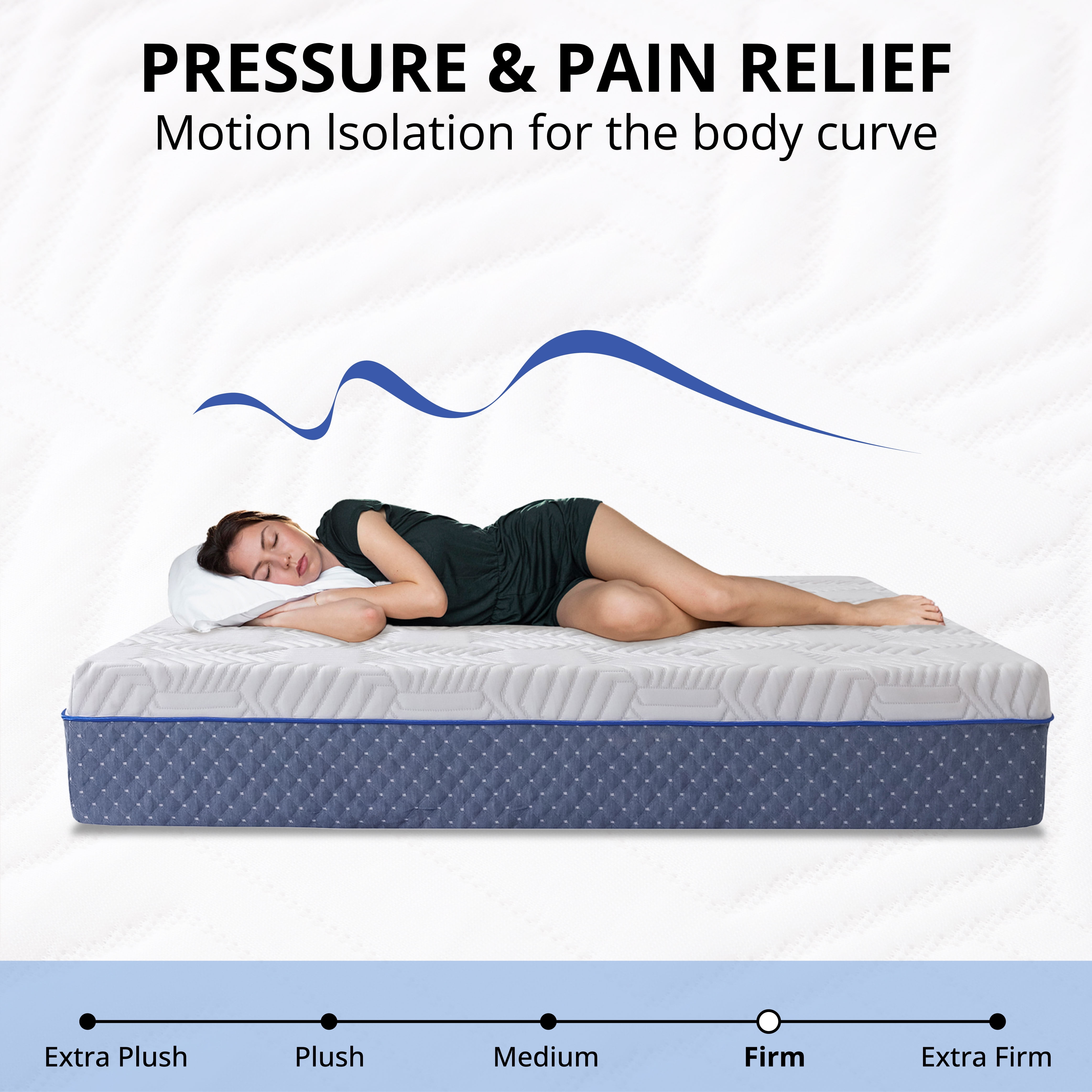 TechForma 14" Twin Gel Memory Foam Mattress, 14 inch Bed in a Box, Firm Support, Extra Thick Cooling Gel Layer, Pressure Relief, Motion Isolating, CertiPUR-US Certified