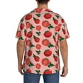 thumbnail image 5 of Xecao offers the Tomatoes for Men's Casual Short-sleeved Shirt, a button-up collared shirt with a pocket, perfect for beach vacations and yacht travel in the X-Large size., 5 of 7
