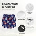thumbnail image 4 of Lsque pirate owls and boats Printed Women's Running Shorts with Liner Pockets,Elastic Quick Dry Workout Athletic Gym Yoga Shorts,Womens High Waist Shorts-Large, 4 of 7