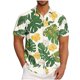 thumbnail image 1 of Mens Casual Manga Corta Botón Abajo Camisas Turndown Cuello Hawaii Impresión Botón Camisa Cardigan, 1 of 5
