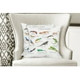 thumbnail image 4 of Ambesonne Colorful Throw Pillow Cover 2 Pack, Exotic Lizard Reptiles, 20", Multicolor, 4 of 6