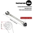 thumbnail image 2 of Standard Tubing Ratchet Open-End Wrench 72 Gears Repair Spanners Y2N6, 2 of 6