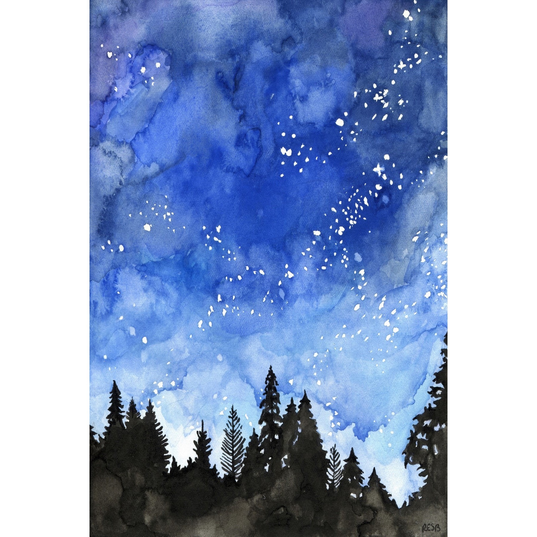Marmont Hill "Galaxy" by Rachel Byler Painting Print on Wrapped Canvas