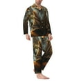 thumbnail image 2 of Picia Streamside Meditating Fox Pattern Men’s Long-Sleeve Sleepwear Set - Soft 2-Piece Loungewear with Pockets, Comfy PJs for Relaxing Nights-XX-Large, 2 of 7