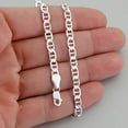 thumbnail image 5 of Italian 925 Sterling Silver 4.2mm Flat Marina Chain - 16, 18, 20, 22, 24, 30" (24), 5 of 10