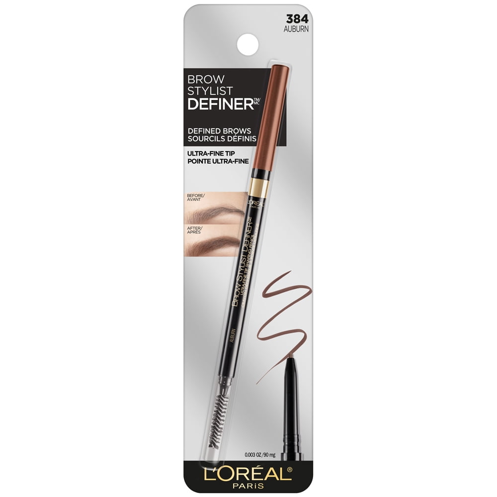 (2 pack) L'Oreal Paris Brow Stylist Definer Waterproof Eyebrow Mechanical Pencil, Auburn, 0.003 fl. oz.