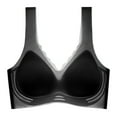 thumbnail image 2 of Lovskoo Womens Bras Summer Comfortable Thin Backless Seamless Wireless Ice Silk Plus Size Underwear Daily Wear Black, 2 of 6