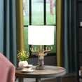 thumbnail image 4 of Rustic Deer Table Lamp  18" Elk Lamp for Lodge Decor  Polyresin Lamp with White Shade, 4 of 4