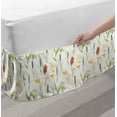 thumbnail image 2 of Botanical Bed Skirt, Forest Herbs Cereal Corps Wheat Branch Rye Barley Nature Plant Foliage, Elastic Bedskirt Dust Ruffle Wrap Around for Bedding Decor, 4 Sizes, Off White Multicolor, by Ambesonne, 2 of 2