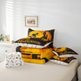 thumbnail image 5 of Manfei Witch Bedding Sets Twin Size,Happy Halloween Comforter Sets with Sheets,Black Castle Bats Bed in a Bag Twin Size For Kids Boys,Lightweight Bedroom Decorative Reversible,7-Piece, 5 of 7