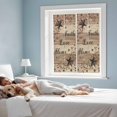 thumbnail image 4 of Farmhouse Star Brown Window Privacy Film, Retro Branches Berry Wooden Grain Static Cling UV Sun Blocking Tint Film Heat Control Windows Films for Bedroom Bathroom, Window Stickers 17.7"x39.3", 4 of 8
