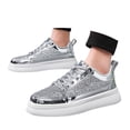 thumbnail image 2 of Fashion Sneakers Glitter Shiny Low Top Thick-Soled Low-Top Casual Shoes Comfortable Athletic Walking Footwear Versatile Four-Season Footwear Suitable for Year-Round Use, 2 of 6