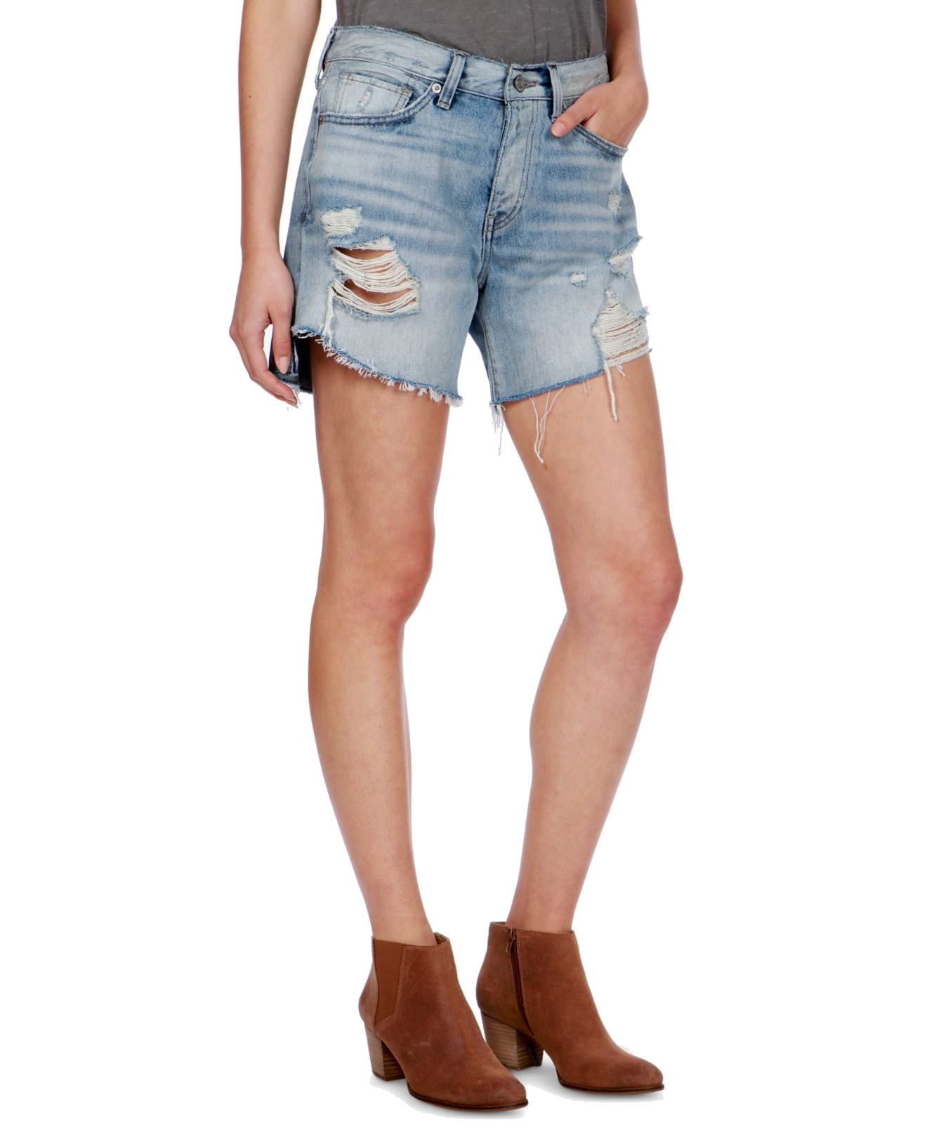 Lucky Brand Shorts Womens Distressed Boyfriend Denim Shorts 8