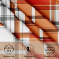 thumbnail image 3 of Autumn Orange Tablecloth Round 60 Inch, Thanksgiving Check Orange Black Plaid Polyester Circle Table Cloth Wrinkle Stain Resistant Washable Table Cover for Kitchen Dining Room Party Picnic, 3 of 6