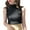 Black, variant on Dcastle Women's Solid Color Sleeveless Turtleneck Fashion Slim Knitted Vests Beige