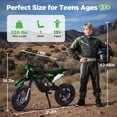 thumbnail image 4 of Wisairt 36V Electric Dirt Bike, 900W Electric Motorcycle for Teens, 22 MPH Speed & 16 Miles Range, 10.4Ah Battery Powered Ride on Dirt Bicycle with 16" Tire and Dual Disc Brakes, Ages 13+, Green, 4 of 11