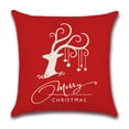 thumbnail image 5 of Christmas Pillow Covers 18×18 Inch Set of 4 Farmhouse Pillow Covers Holiday Rustic Linen Pillow Case for Sofa Couch Christmas Decorations Throw Pillow Covers Letter, 5 of 5