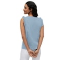 thumbnail image 2 of Ellos Plus Size Button-Front Ruffle Sleeve Tank, 2 of 3