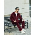 thumbnail image 6 of COOFANDY Men Velour Tracksuit Gym Clothes for Men Workout Set Mens Athletic Sweatsuit Black Sweatpants, 6 of 7