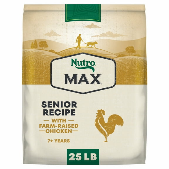 Nutro Max Senior Dry Dog Food with Farm-Raised Chicken, 25 lb. Bag